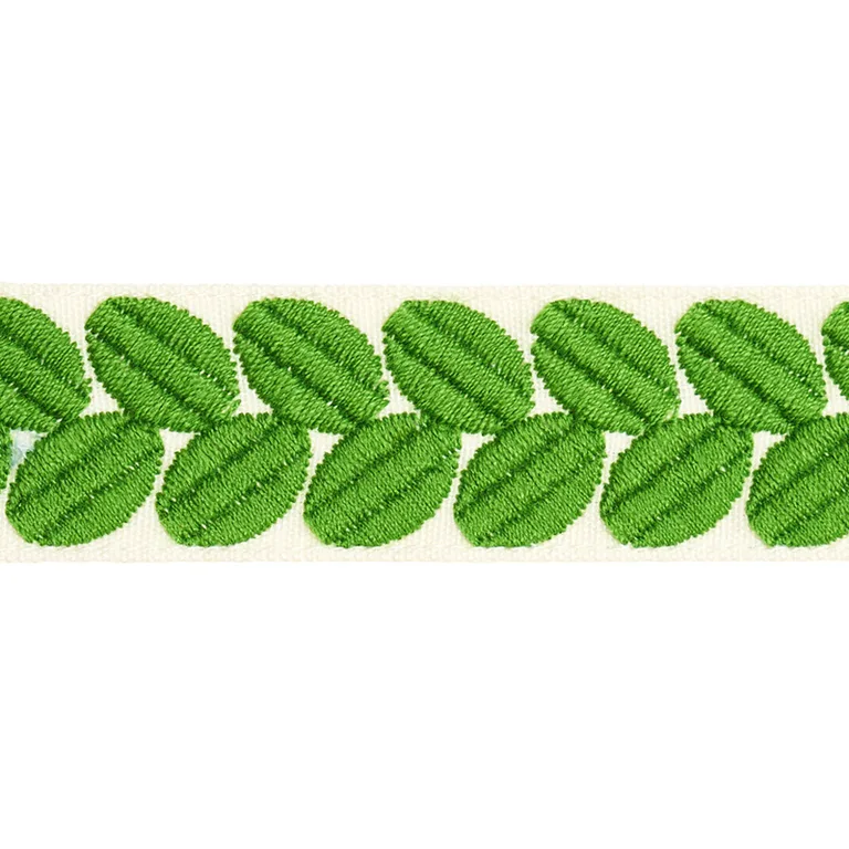Schumacher Berkeley Tape Narrow trim in Leaf (79913)