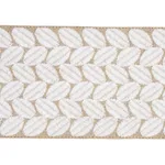 70658 | Berkeley Tape Wide - Ivory on Natural Schumacher Berkeley Tape Wide trim in Ivory on Natural (70658)