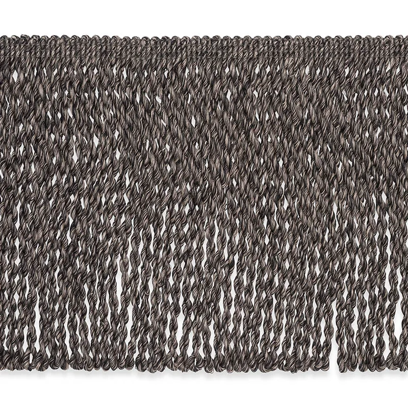 Schumacher Bernier Fringe trim in Charcoal (76592)
