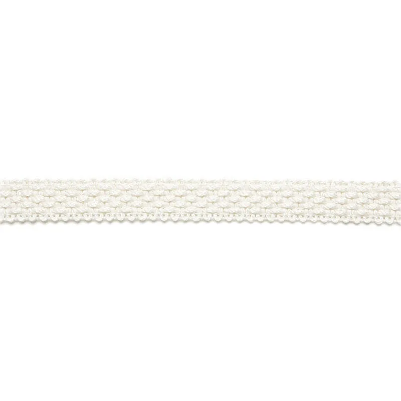 Schumacher Bertrand Linen Braid trim in Blanc (65530)