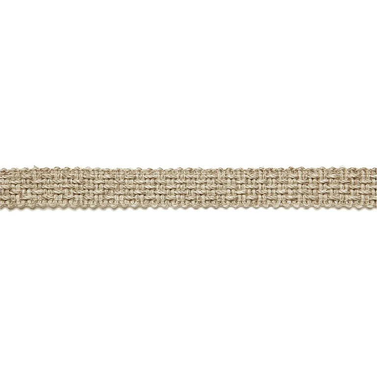 Schumacher Bertrand Linen Braid trim in String (65531)