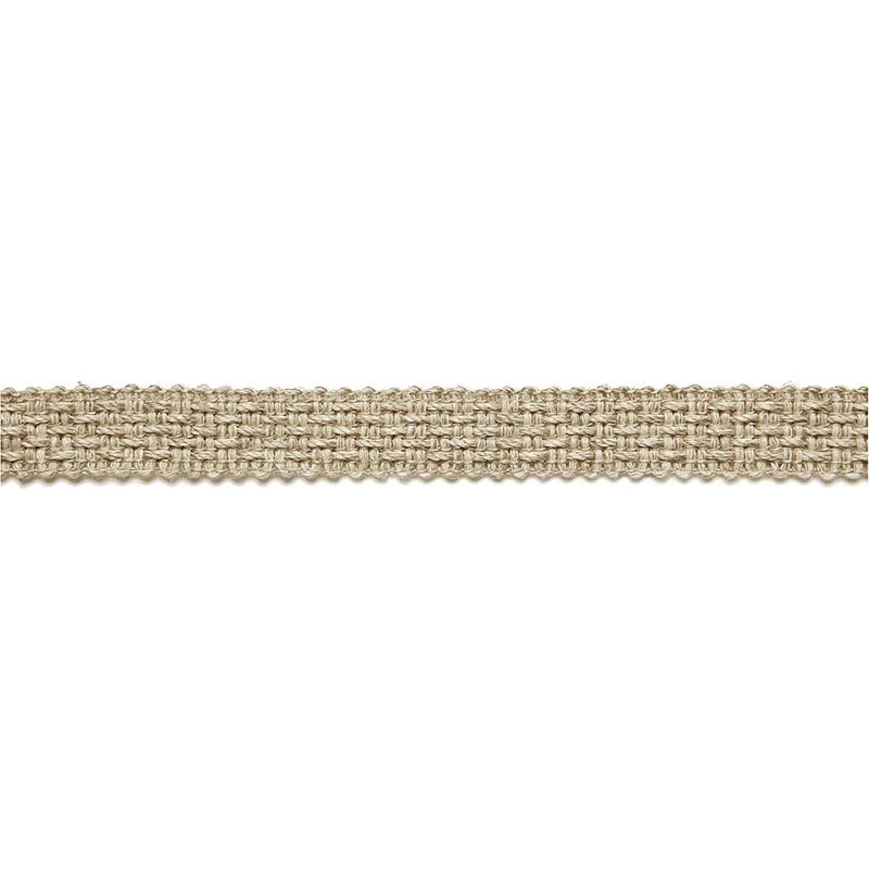 Schumacher Bertrand Linen Braid trim in String (65531)