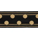 82791 | Bianca Tape - Gold Noir Schumacher Bianca Tape trim in Gold Noir (82791)