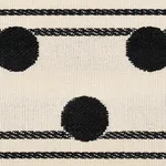Schumacher Bianca Tape trim in Ivory Noir (82790)