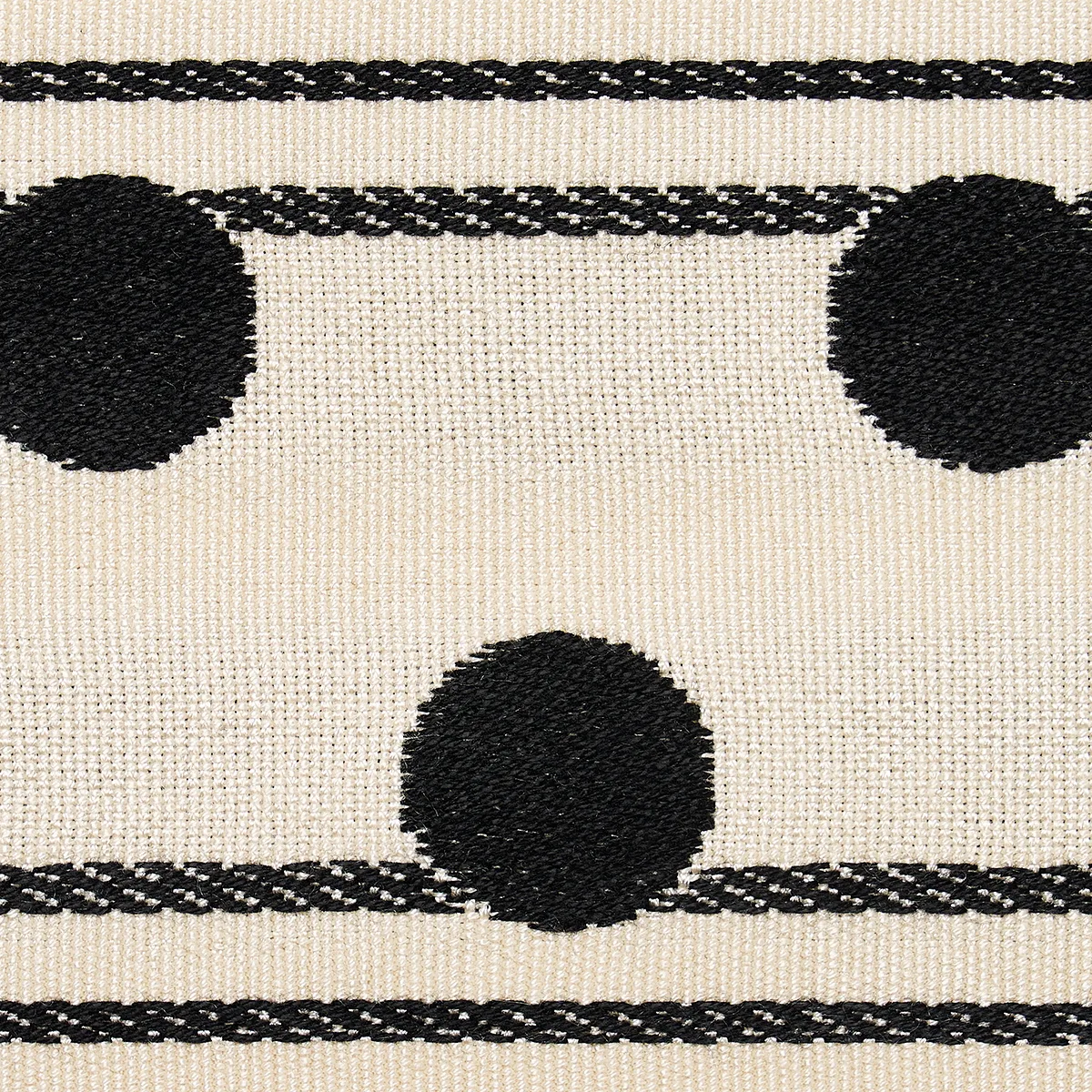 Schumacher Bianca Tape trim in Ivory Noir (82790)