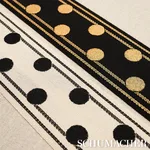 Schumacher Bianca Tape trim in Ivory Noir (82790)