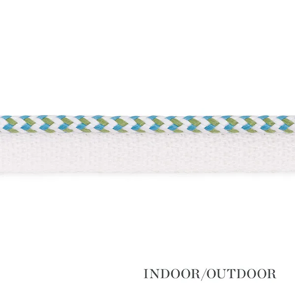 Schumacher Bolander Cord Indoor/Outdoor trim in Aqua (73471)