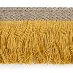 76263 | Braided Linen Fringe - Gold Schumacher Braided Linen Fringe trim in Gold (76263)