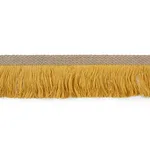 76263 | Braided Linen Fringe - Gold Schumacher Braided Linen Fringe trim in Gold (76263)