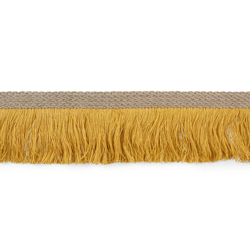 Schumacher Braided Linen Fringe trim in Gold (76263)