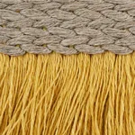 76263 | Braided Linen Fringe - Gold Schumacher Braided Linen Fringe trim in Gold (76263)