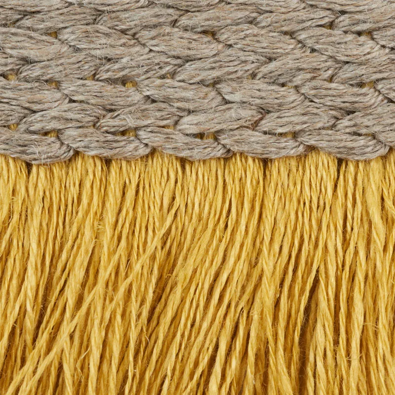 76263 | Braided Linen Fringe - Gold Schumacher Braided Linen Fringe trim in Gold (76263)