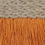 76262 | Braided Linen Fringe - Orange Schumacher Braided Linen Fringe trim in Orange (76262)