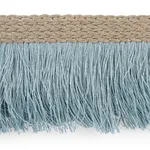76260 | Braided Linen Fringe - Sky Schumacher Braided Linen Fringe trim in Sky (76260)