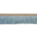 76260 | Braided Linen Fringe - Sky Schumacher Braided Linen Fringe trim in Sky (76260)