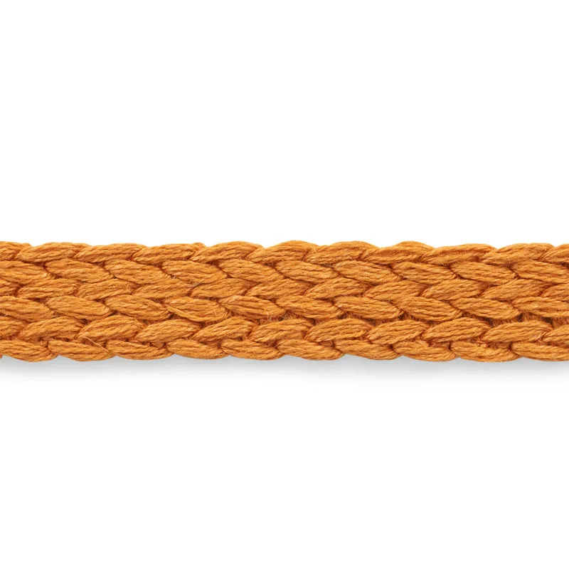Schumacher Braided Linen Tape Medium trim in Orange (76282)