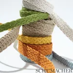 76275 | Braided Linen Tape Narrow - Ivory Schumacher Braided Linen Tape Narrow trim in Ivory (76275)