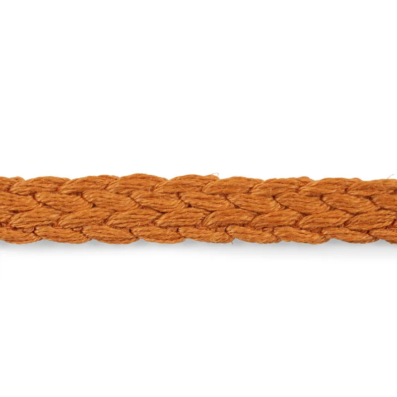 Schumacher Braided Linen Tape Narrow trim in Orange (76272)