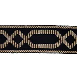 77583 | Briar Raffia Tape - Black Schumacher Briar Raffia Tape trim in Black (77583)