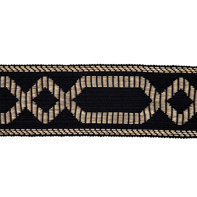 Schumacher Briar Raffia Tape trim in Black (77583)