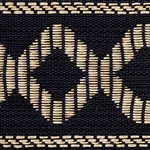 77583 | Briar Raffia Tape - Black Schumacher Briar Raffia Tape trim in Black (77583)