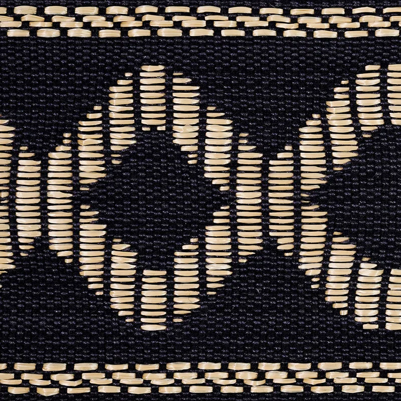 Schumacher Briar Raffia Tape trim in Black (77583)