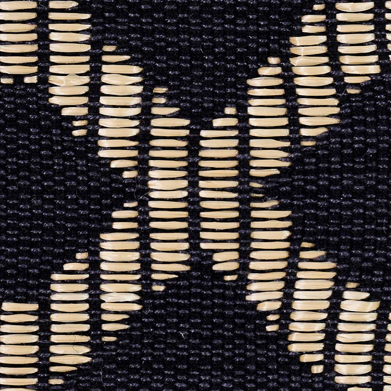 77583 | Briar Raffia Tape - Black Schumacher Briar Raffia Tape trim in Black (77583)