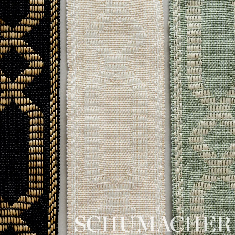 77582 | Briar Raffia Tape - Sage Schumacher Briar Raffia Tape trim in Sage (77582)