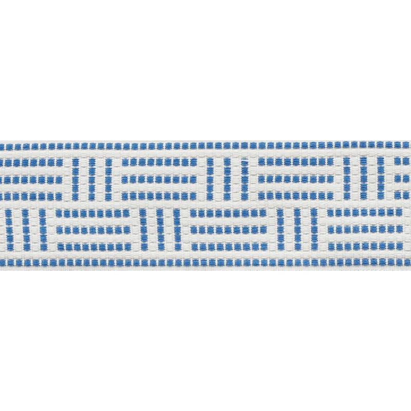 Schumacher Brickell Tape Indoor/Outdoor trim in Blue (75960)