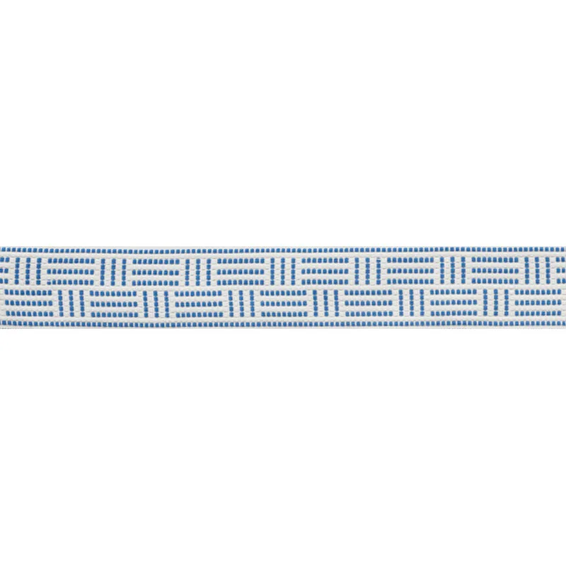 Schumacher Brickell Tape Indoor/Outdoor trim in Blue (75960)