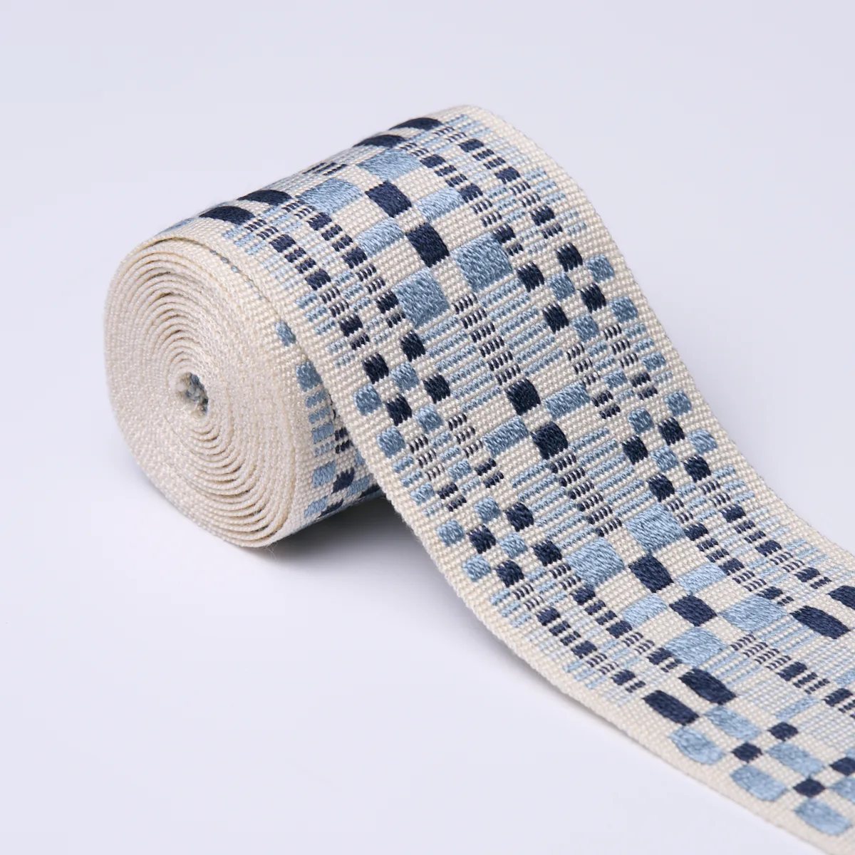 76950 | Brimfield Tape - Blues Schumacher Brimfield Tape trim in Blues (76950)
