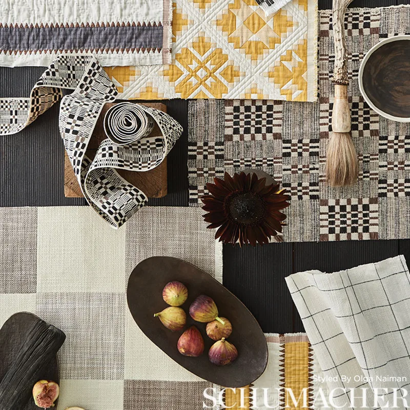 76951 | Brimfield Tape - Cinder Schumacher Brimfield Tape trim in Cinder (76951)