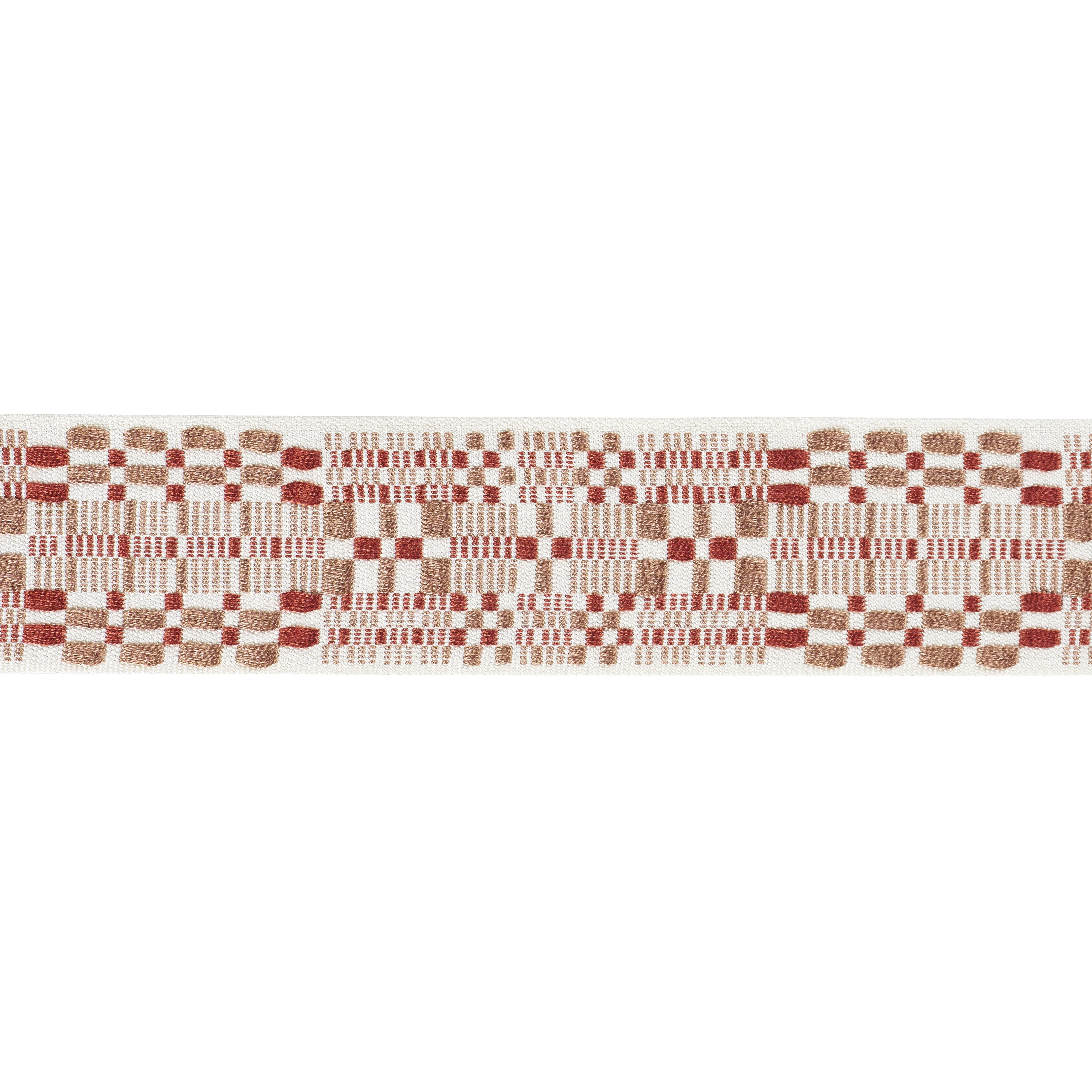 Schumacher Brimfield Tape trim in Terracotta (76957)