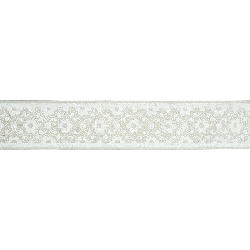Schumacher Brinda Hand Blocked Tape trim in Ivory (79120)
