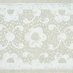 79120 | Brinda Hand Blocked Tape - Ivory Schumacher Brinda Hand Blocked Tape trim in Ivory (79120)