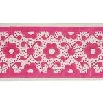 79122 | Brinda Hand Blocked Tape - Pink Schumacher Brinda Hand Blocked Tape trim in Pink (79122)