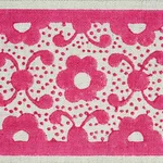 79122 | Brinda Hand Blocked Tape - Pink Schumacher Brinda Hand Blocked Tape trim in Pink (79122)