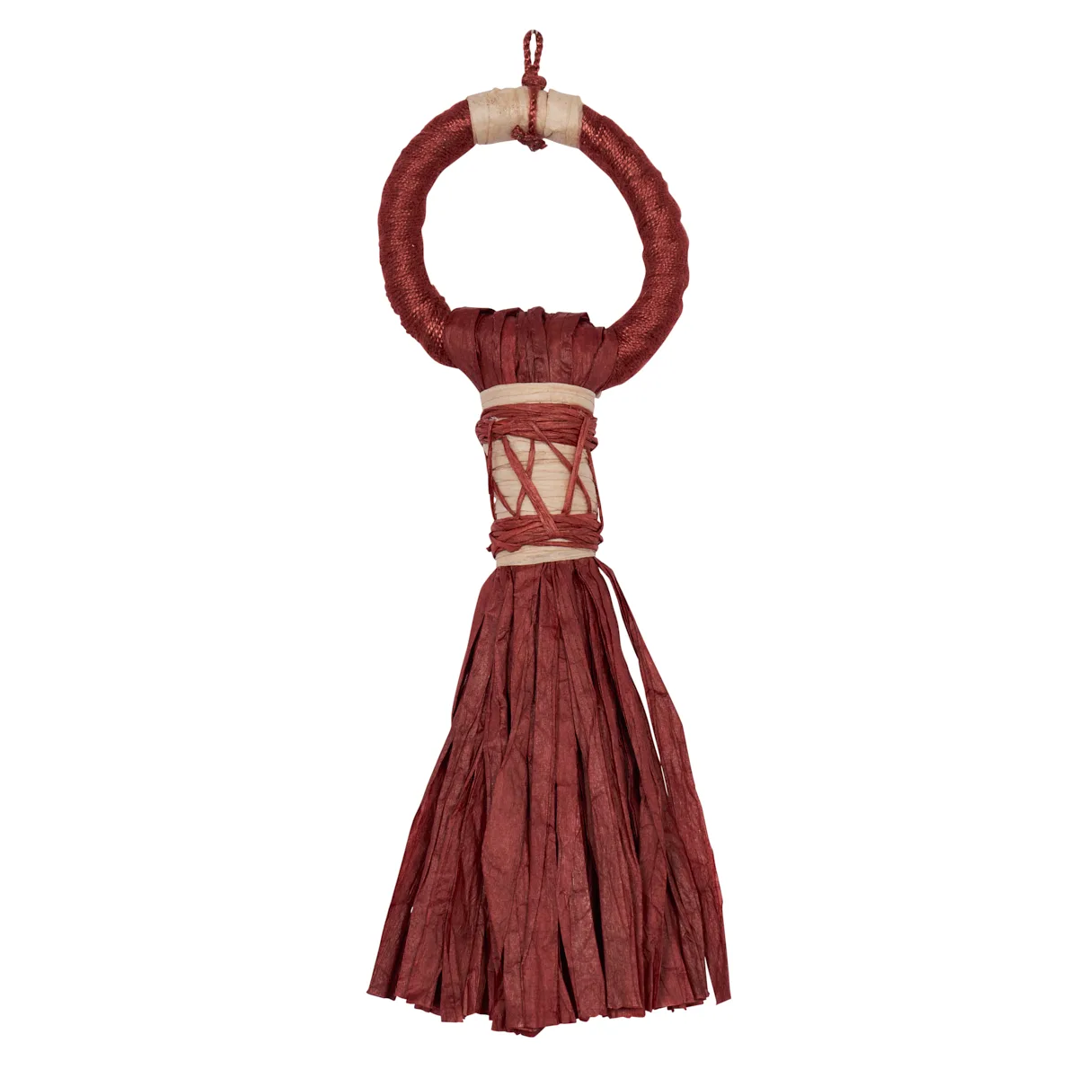 Schumacher Broom Tassel trim in Cayenne (85390)