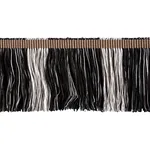78987 | Calcada Fringe - Carbon Schumacher Calcada Fringe trim in Carbon (78987)