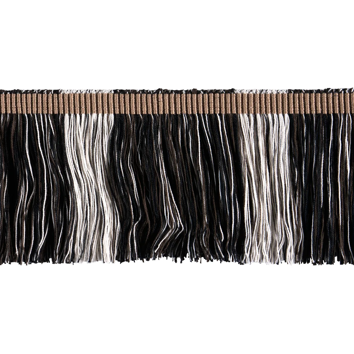 Schumacher Calcada Fringe trim in Carbon (78987)
