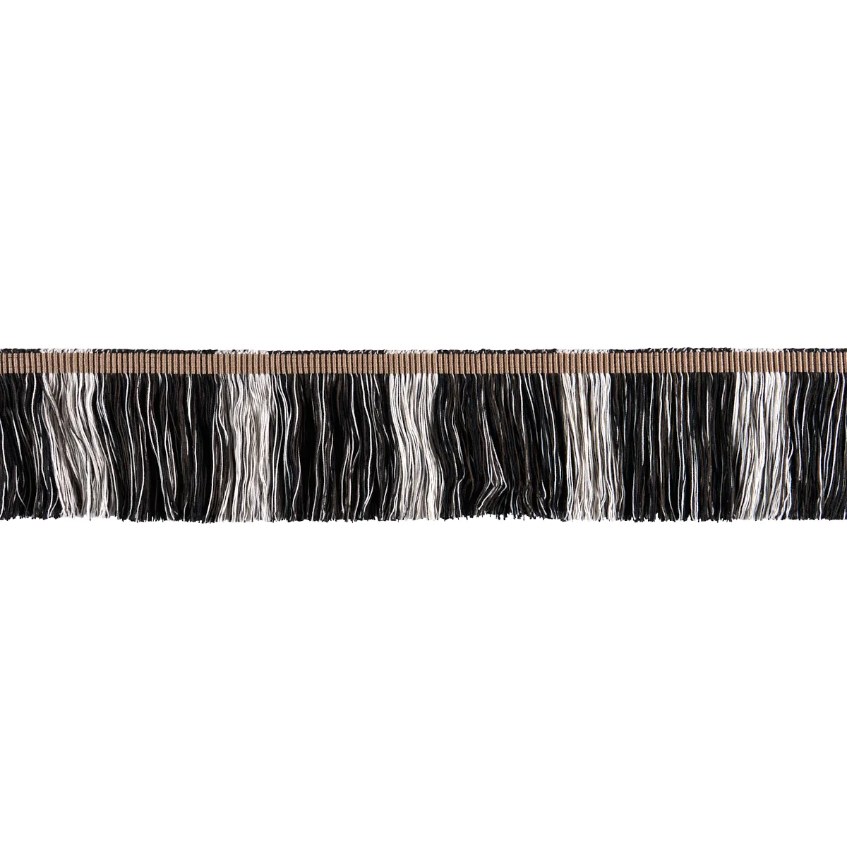 Schumacher Calcada Fringe trim in Carbon (78987)