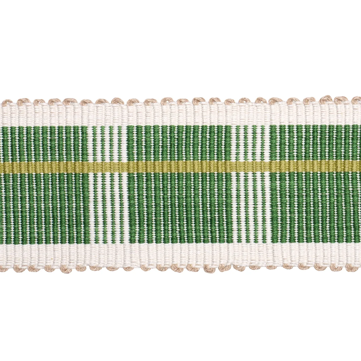 Schumacher Calcada Tape Medium trim in Grass (79209)