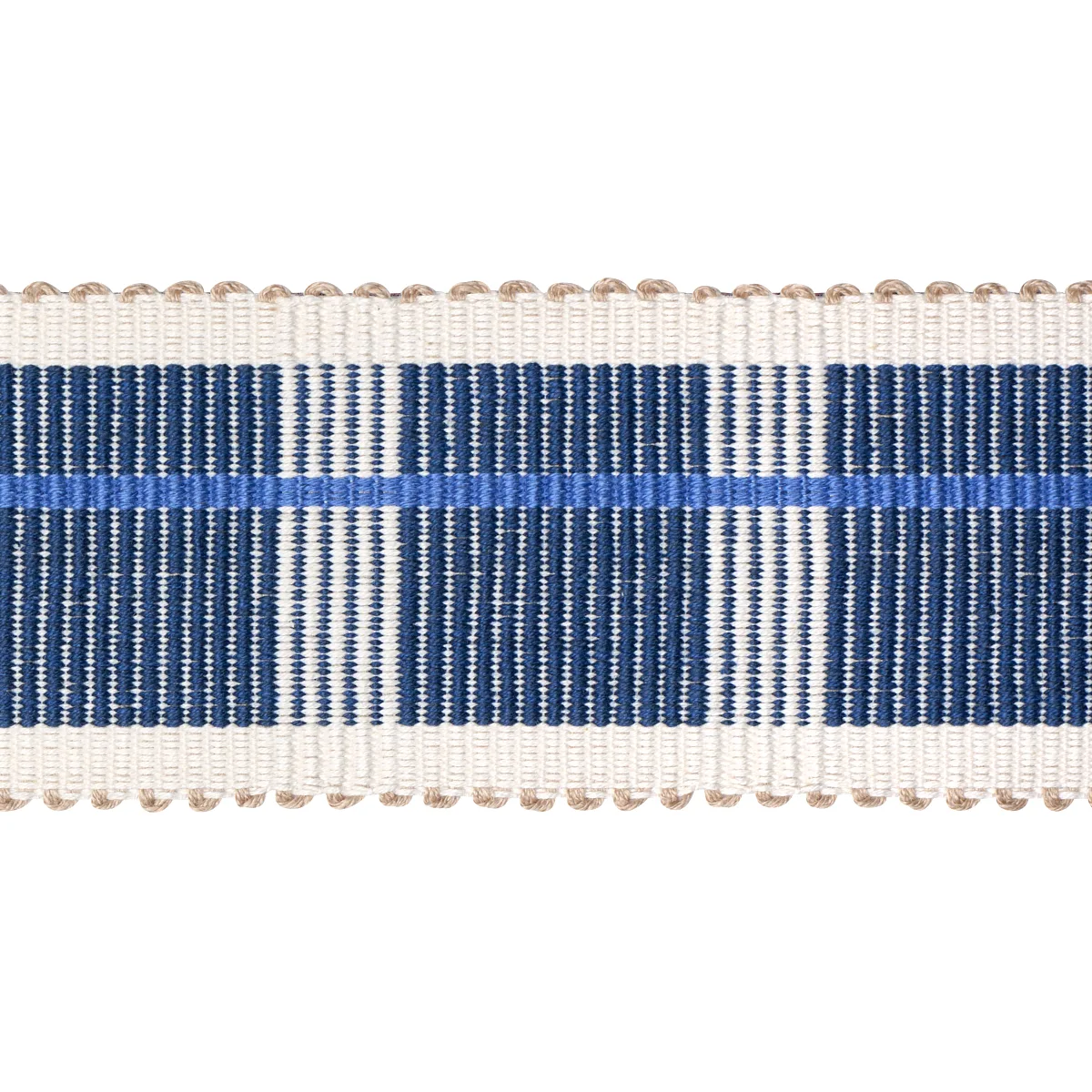 Schumacher Calcada Tape Medium trim in Lapis (79208)