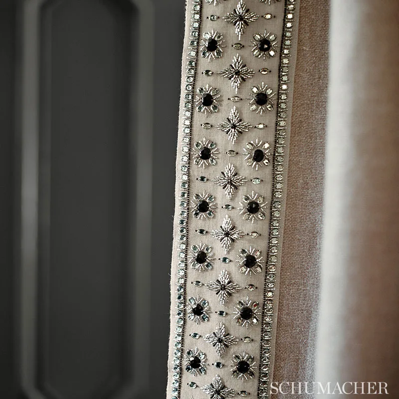 Schumacher Callas Tape trim in Jet (69010)