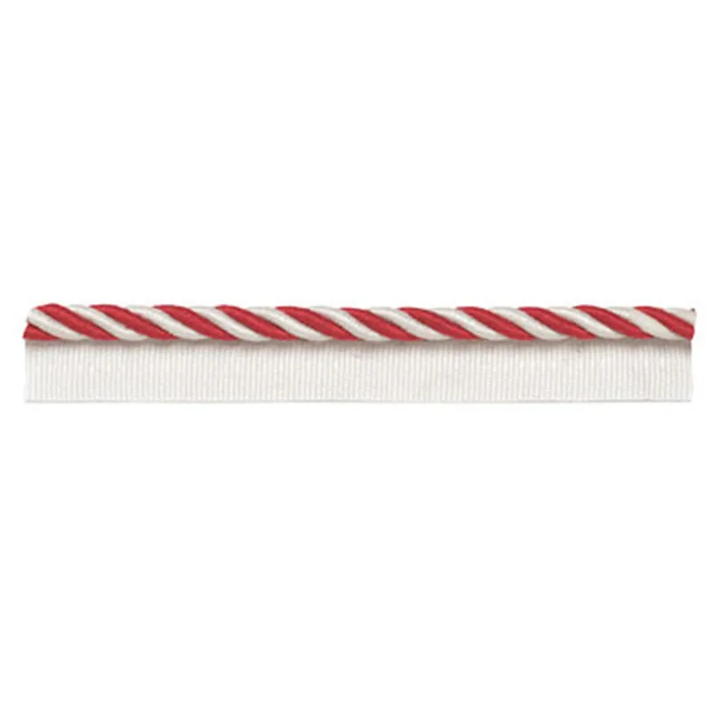 Schumacher Capri Lipcord trim in Coral (63352)
