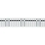 79001 | Carmo Tape Medium - Silver & Black Schumacher Carmo Tape Medium trim in Silver & Black (79001)