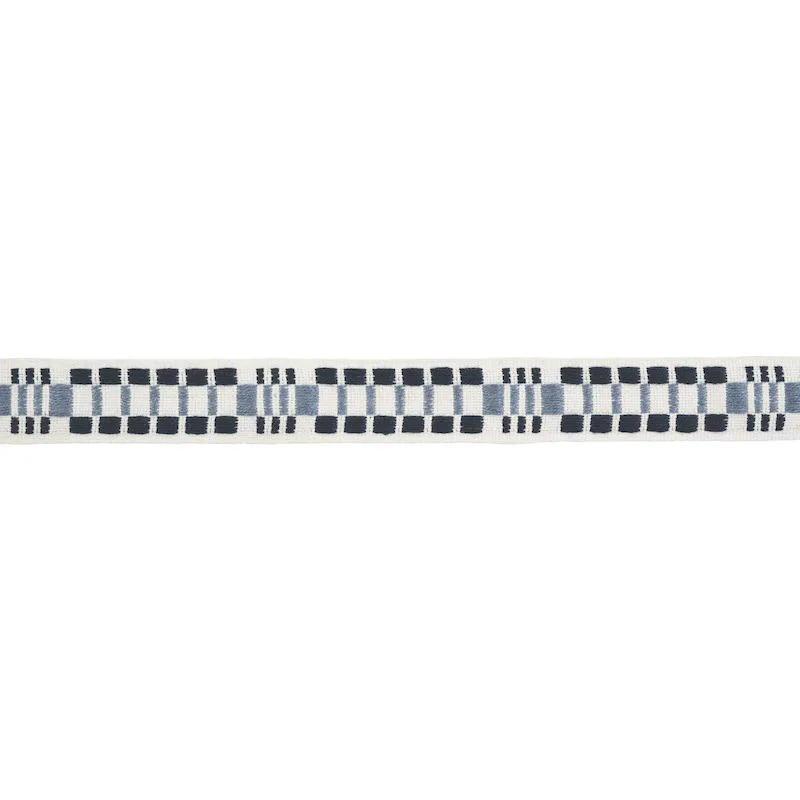 Schumacher Carmo Tape Narrow trim in Indigo (78990)