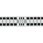 78991 | Carmo Tape Narrow - Silver & Black Schumacher Carmo Tape Narrow trim in Silver & Black (78991)