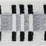 78991 | Carmo Tape Narrow - Silver & Black Schumacher Carmo Tape Narrow trim in Silver & Black (78991)