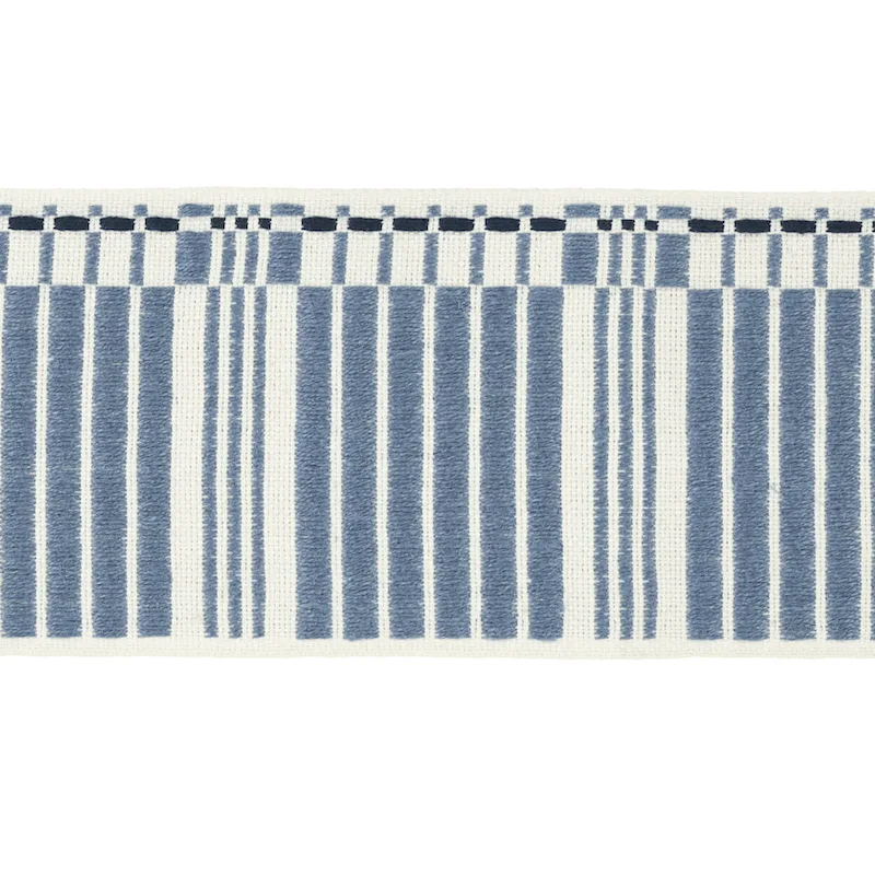 Schumacher Carmo Tape Wide trim in Indigo (79210)